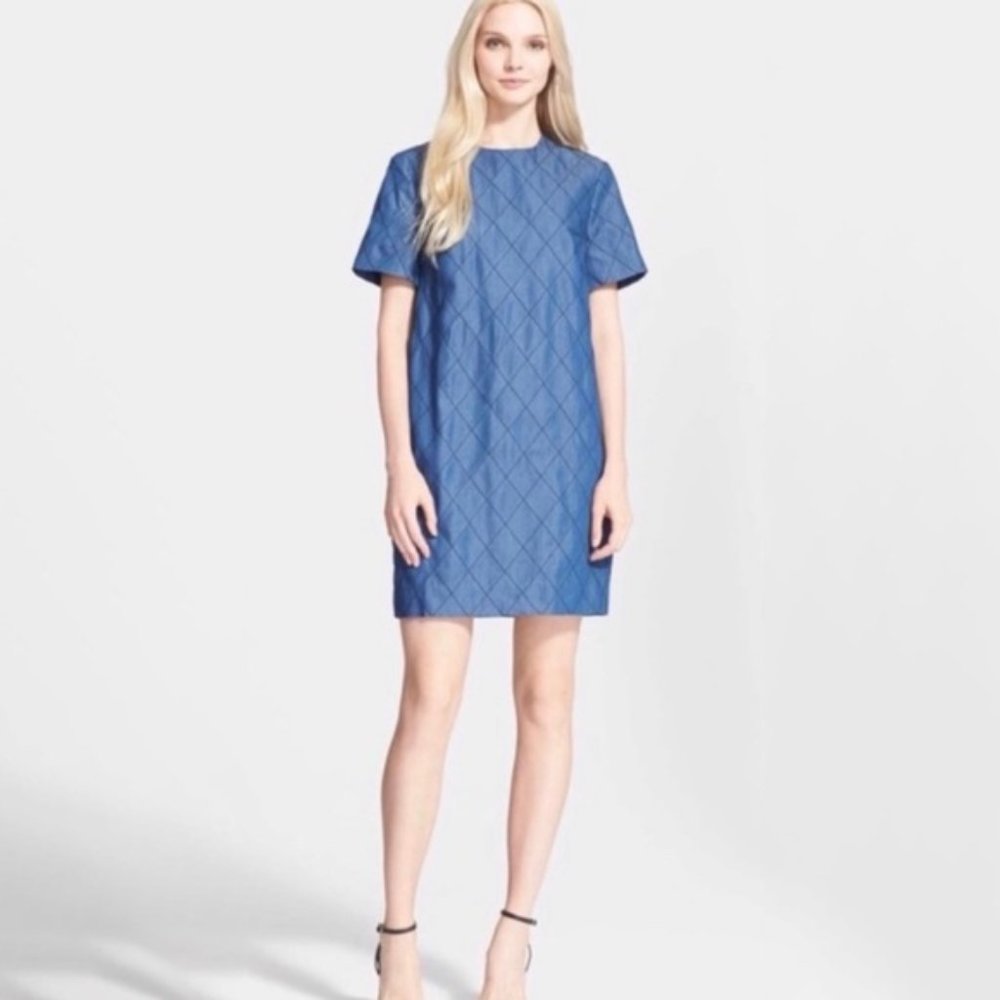 Kate Spade Quilted Denim Shift Dress size 12